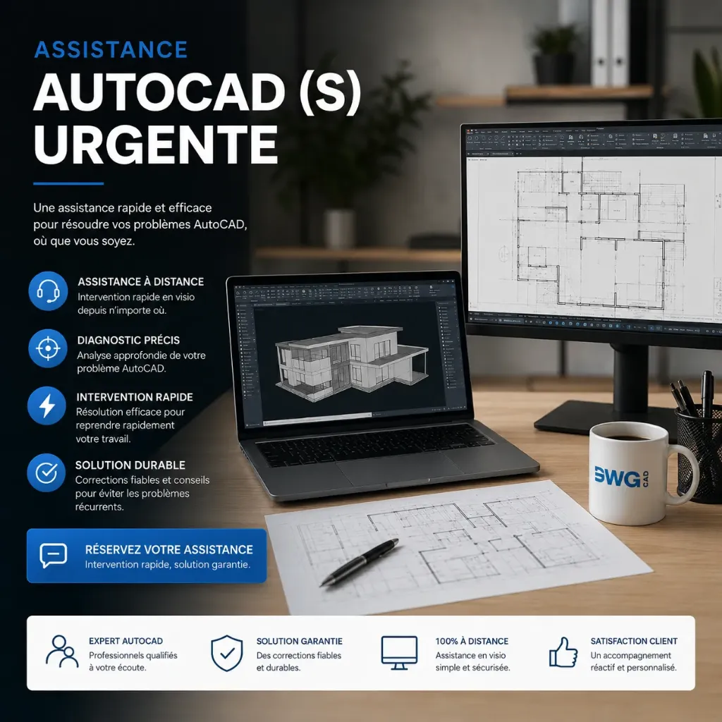 [ASS-URG-060] Assistance AutoCAD (s) urgente – 60 min